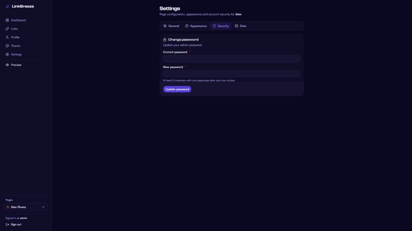 Security settings